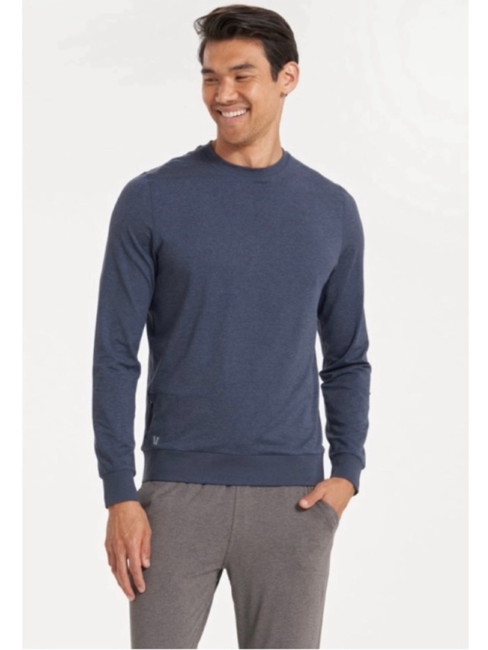 NWT VUORI Ponto Performance Crew in Azure Heather Size S